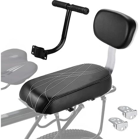 Coussin de Siège Arrière pour Vélo,Vélo Pièces Accessoires Sièges,y Compris Coussin et Dossier, Accoudoirs de Repose Pieds, Mains Courantes pour Enfant Ou Adultes (1/5)