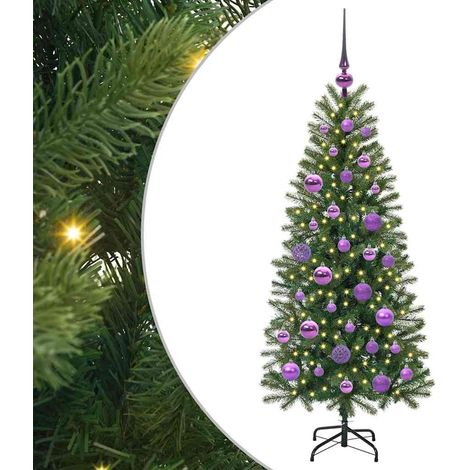 Albero di Natale Albero natalizio Albero festivo artificiale con 150 LED Verde 120 cm PE e PVC (1/5)