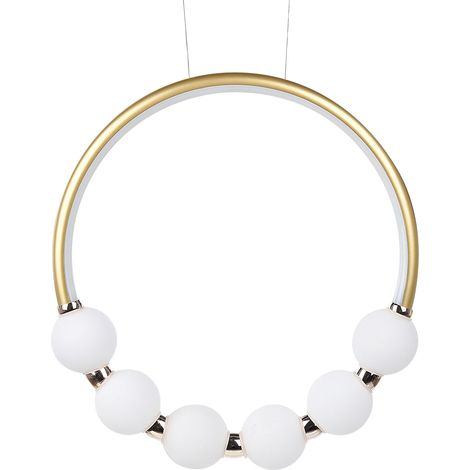 Lámpara de techo LED de metal dorado 120 cm iluminación moderno glamour Fane