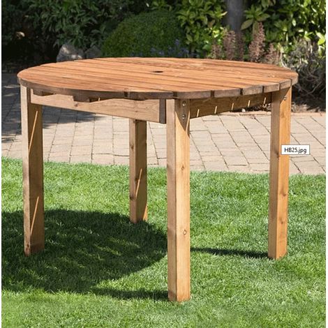 Charles Taylor Wooden Small Round Garden Dining Table 4 Seater (1/2)