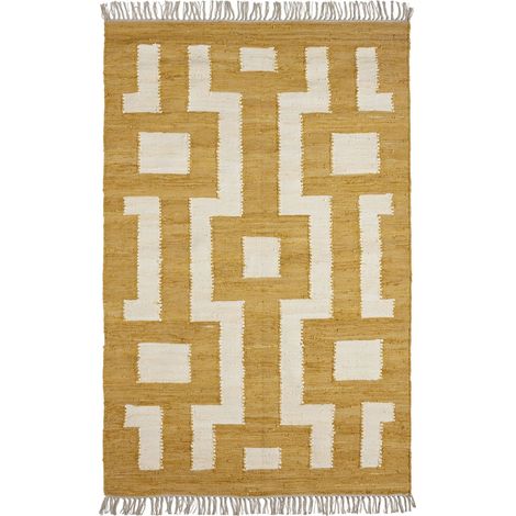 Tapis de sol en Tissage graphique de fibres recyclées IMANOL