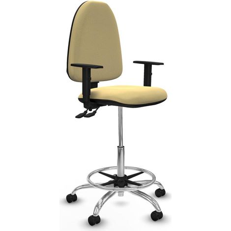 Piqueras y Crespo B1D05RP Bürostuhl Creme Hoch