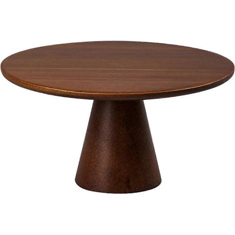 Elegante Tortenplatte aus Holz – Dessertteller mit hohem Fuß (1/5)