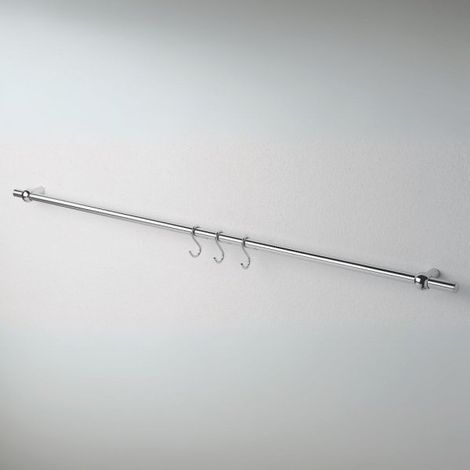 Asta appendi mestoli KITCROMO90 4 ganci 90 cm cromo
