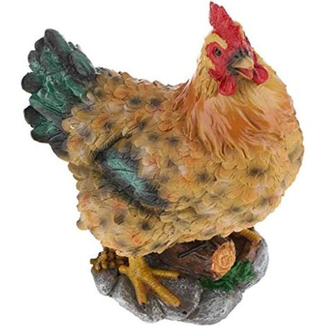 Figurine de poule miniature en résine, animaux de la ferme simulation de poule de jardin, décoration pour jardin
