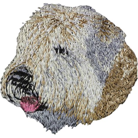 Terrier irlandés de pelo suave, parche con forma de perro de terrier de trigo, parche bordado, decoración única para mochila de Art-Dog (1/3)