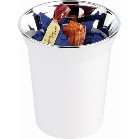 Poubelle de Table/récipients pour Couverts Ø 13 cm, H: 15 cm SAN, Blanc (1/5)
