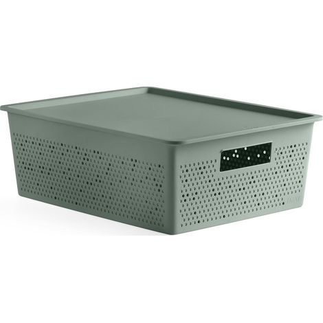 Panier de Rangement Plastique 12 L Bohol, 30 x 39 x 13,5 cm (1/2)