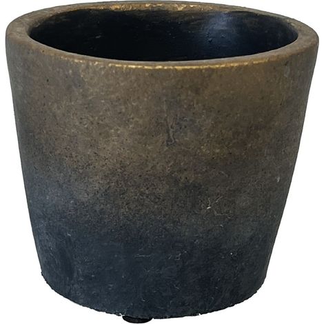 Cache Pot de Fleurs en ciment Gris et Or
