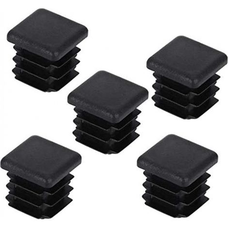 20 pcs Bouchon pour Pied de Chaise, Capuchon pour Poteau Carré Trampoline pour Pieds de Meuble Étagère en Plastique Armoire Chaise, 25 25mm (1/5)