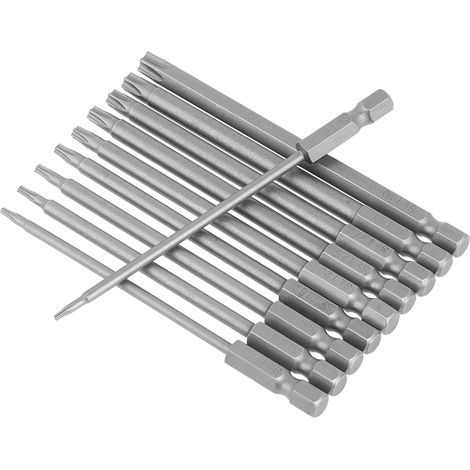 Set mit 10 BST-Sternbits, 100 mm, 1/4"-Sechskantschaft, S2-Stahl, Schraubendreherbits (1/5)