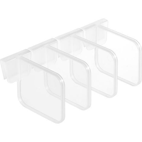 Fridge Space Allocator - PP5 Plastic - 15 x 7 x 6 cm - Translucent - For Refrigerator Door Pocket Organization - 4 pcs (1/5)