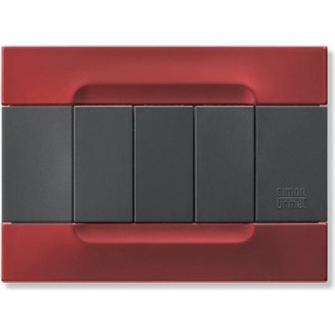 Placca Kadra Metallo Rosso Metallico 3M (Urmet Cod. 10903.88)