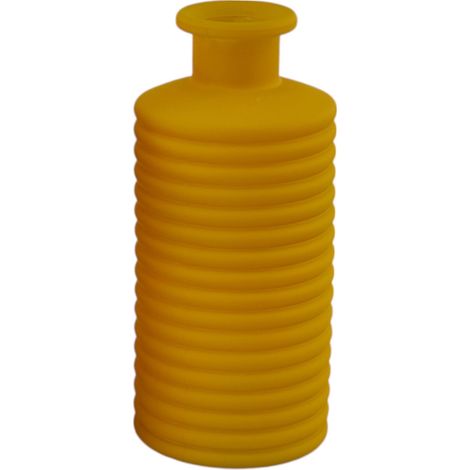 L'Arcolaio Matt Vaso Righe 9,5 x 9,5 x 21,3 Cm Bomboniera / Centrotavola Giallo
