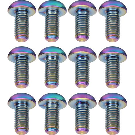 Lot de 12 vis de fixation pour disques de freins de vélo en alliage de titane M5x10mm (multicolores) (1/5)