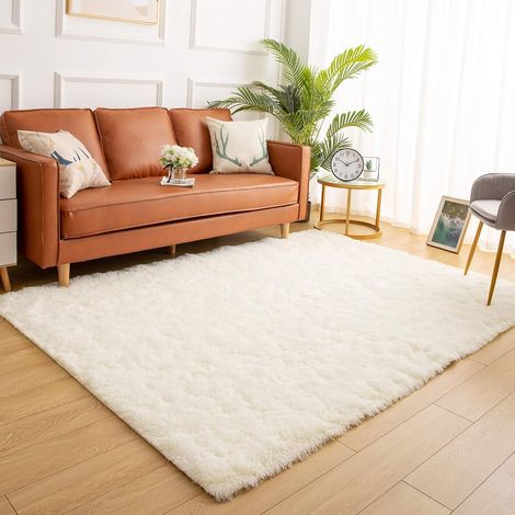 Tappeti morbidi a pelo lungo per camera da letto, tappeti morbidi per soggiorno, tappeti per bambini, tappeti per ragazze, tappeti per bambini, tappeti per la casa, 4 x 5,3 piedi, grigio (1/5)