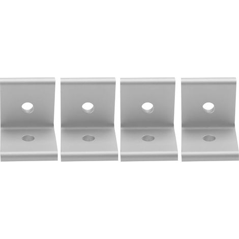 4 raccords d'angle en aluminium blanc 3030 pour profilé, équerre de connexion et joint de fixation (1/5)