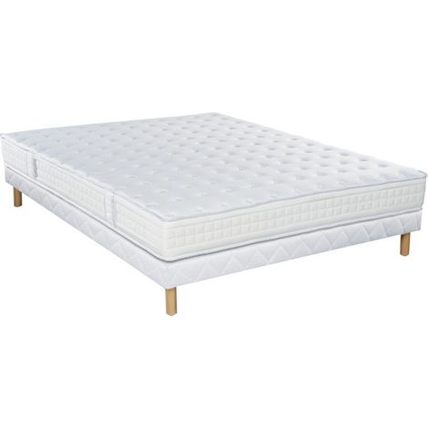 Ensemble Essenzia CHARME + Sommier Tradition + Pieds 110x190 Mousse (1/4)
