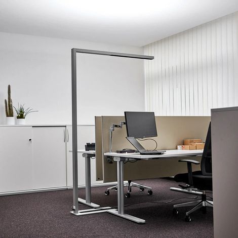 [GEBRAUCHT] B-Ware Arcchio LED Office Floor Lamp Jolinda, Silver, 4,000 K, Sensor (1/2)