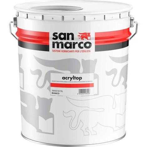 Acryltop idropittura superlavabile acrilica bianca lt 5