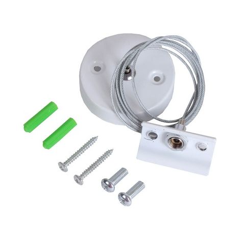 Kit de suspensión para carril monofásico Blanco