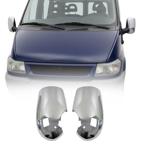 Coques de Rétroviseurs pour Ford Transit 2000-2014 en Acier Chromé Argent (1/5)