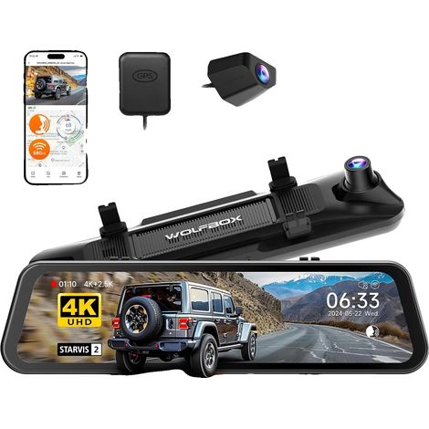 Dashcam, registrazione 4K, doppia fotocamera, G900 PRO SENZA KIT HARDWARE, scheda TF da 128 GB inclusa. (1/2)