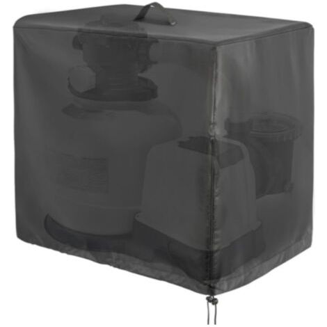 QORVA-Housse de protection pour pompe de piscine - Housse de protection imperméable - Texture tissu Oxford - Convient pour la filtration du sable (1/5)