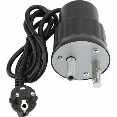 Moteur électrique pour rôtissoire barbecueAluminiumCharge maximale 24kgVitesse variable 1/3RPMInstallation facile (1/4)
