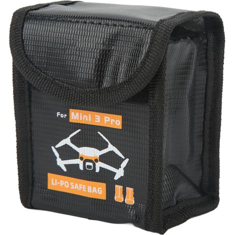 Pochette de rangement anti-explosion pour batteries lithium-ion Mini 3 Pro (2 batteries), résistante à la chaleur et ignifugée. (1/5)