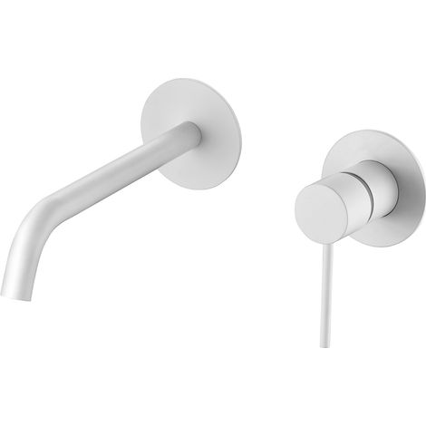 ► Grifo de lavabo empotrado Milos Stick blanco mate [ IMEX® ]