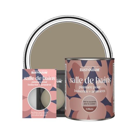 Peinture pour Boiseries & Armoires de Salle de Bains, Finition Brillante - Café Deluxe (1/3)