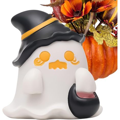 CCYKXAGenérico Figurines fantômes Décoration Halloween Forme Fantôme Petite sculpture Halloween pour appartement bureau chambre salon studio étagère (1/5)
