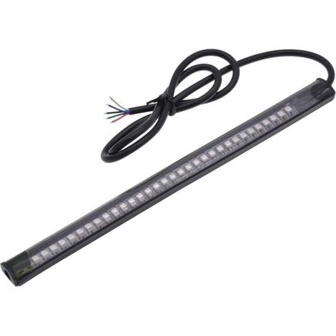 Rampe de phare arrière pour moto, de 20,3 cm, avec 32 LED 3528, clignotant et feux stop - S'adapte à la plaque d'immatriculation