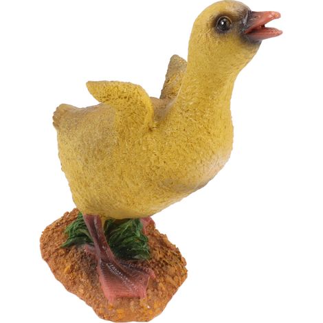 Statuette de caneton en résine, ornement, petite figurine de canard à fabriquer pour la décoration de bureau, de jardin ou d'extérieur. Canard gris