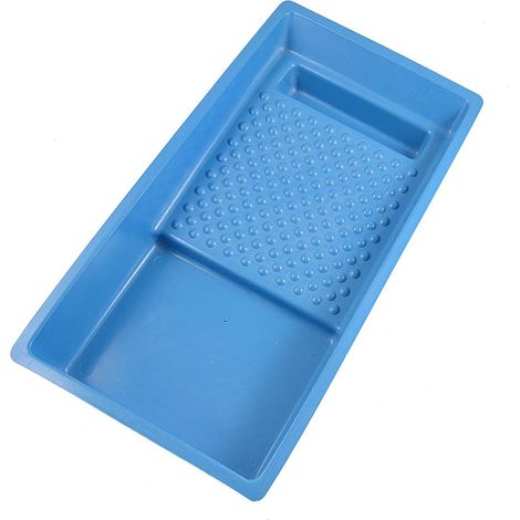 Rouleau à peinture en plastique bleu intérieur gaufré pois pour bouche sécurité 4'