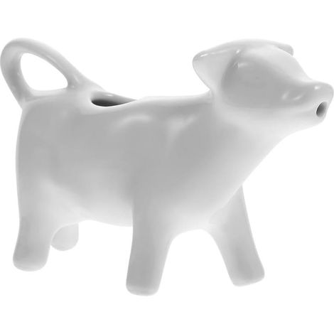Pichet à lait, distributeur de crème en céramique en forme de vache pichet à lait, pour sirop d'érable, miel, sauce, vinaigrette (1/5)