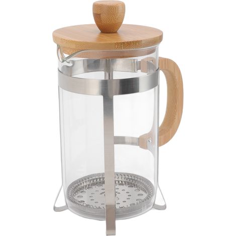 Cafetière à piston manuelle, idéale pour la maison, le bureau, le camping et les fêtes (600 ml). (1/5)