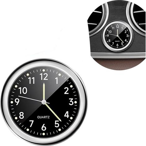 1 horloge de tableau de bord pour voiture - Horloge lumineuse de haute précision - Petite horloge analogique miniature - Pour véhicule, voiture, camion, bateau (1/5)