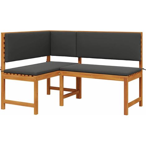 Banc d'angle de jardin,Banquette de jardin,Chaise Marron 140 x 100 x 91cm CFW88497 (1/5)