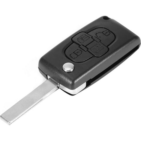 1 Coque de télécommande 2 boutons,ABS,rainure base,lame cuivre,Pour Peugeot 206 307 308 407 (1/5)