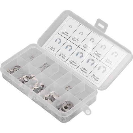 Kit de 120 circlips en acier inoxydable 304 pour roulements (1/5)