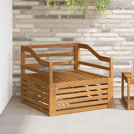Outdoor-Sofagarnitur Massivholz Akazie Natur
