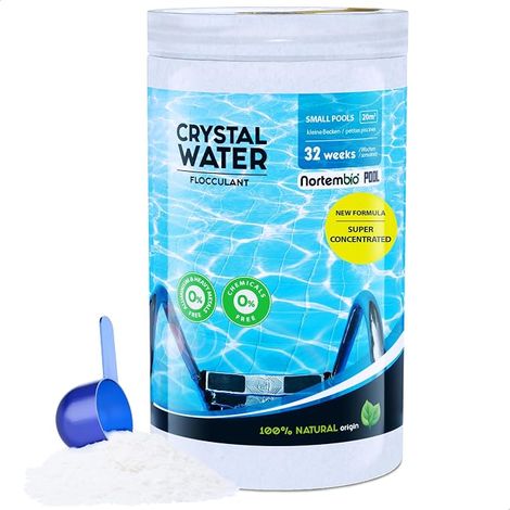 Natural Flocculant for Small Pools Pool Clarifier for Water Trouble Treatment for Clear and Crystalline Water with Advice (1/5)