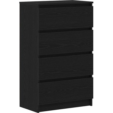 vidaXL Credenza Rovere Nero 60x35x98,5 cm in Legno Multistrato