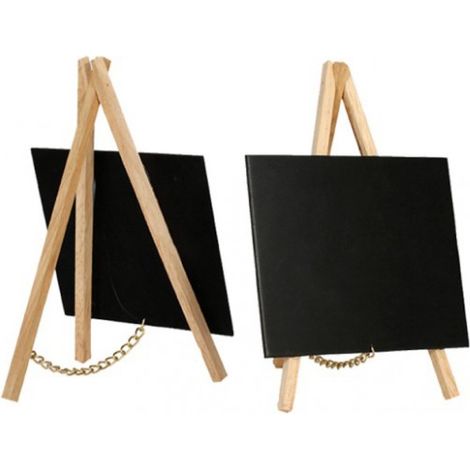 Mini chevalet de table avec trépied en bois dimensions 23 x 15 cm - Lot de 2 (1/3)