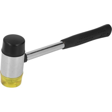 Marteau à tête double détachable en caoutchouc pour travail du cuir, bijoux, menuiserie et pose de sols (1/5)