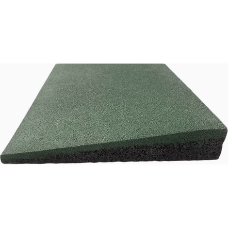 Lestare Loseta de Caucho con Bisel 500x250 mm 40 mm Verde