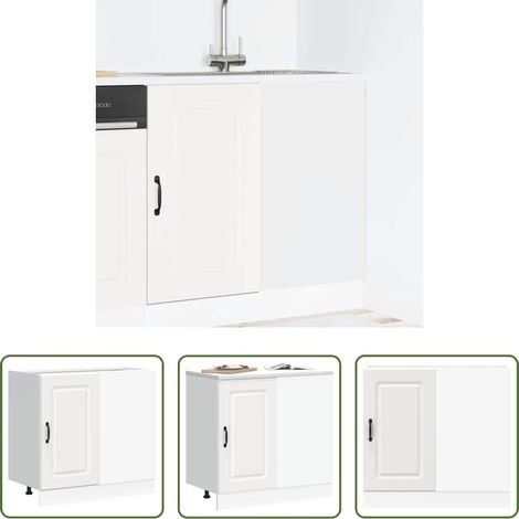 Holzwerkstoff - Küchenunterschrank Kalmar Weiß Holzwerkstoff (1/5)