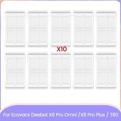 Filtre à boîte à eaux usées pour balayeuse X8 Pro Omni / X8 / T80 - Pièces de rechange pour réservoir d'eaux usées (10 pièces) (1/5)